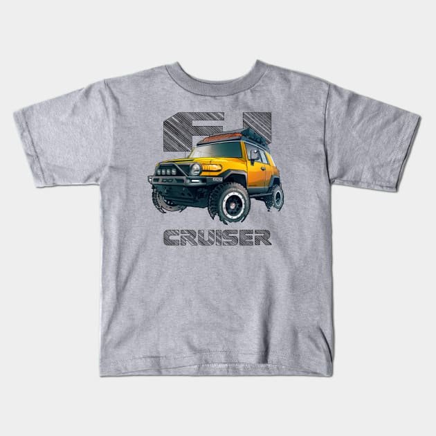 FJ Cruiser (XJ10) – Sun Fusion Kids T-Shirt by robert1117